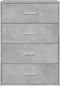 vidaXL - Dressoir - 60x31x84 - cm - bewerkt - hout - betongrijs