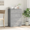 vidaXL - Dressoir - 60x31x84 - cm - bewerkt - hout - betongrijs