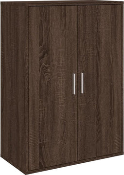 vidaXL - Dressoir - 60x31x84 - cm - bewerkt - hout - bruin - eikenkleur