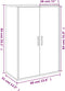 vidaXL - Dressoir - 60x31x84 - cm - bewerkt - hout - bruin - eikenkleur