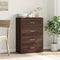 vidaXL - Dressoir - 60x31x84 - cm - bewerkt - hout - bruin - eikenkleur
