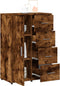 vidaXL - Dressoir - 60x31x84 - cm - bewerkt - hout - gerookt - eikenkleurig