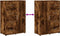 vidaXL - Dressoir - 60x31x84 - cm - bewerkt - hout - gerookt - eikenkleurig