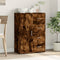 vidaXL - Dressoir - 60x31x84 - cm - bewerkt - hout - gerookt - eikenkleurig