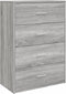 vidaXL - Dressoir - 60x31x84 - cm - bewerkt - hout - grijs - sonoma - eikenkleurig