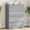vidaXL - Dressoir - 60x31x84 - cm - bewerkt - hout - grijs - sonoma - eikenkleurig