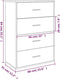 vidaXL - Dressoir - 60x31x84 - cm - bewerkt - hout - grijs - sonoma - eikenkleurig