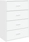 vidaXL - Dressoir - 60x31x84 - cm - bewerkt - hout - wit