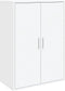 vidaXL - Dressoir - 60x31x84 - cm - bewerkt - hout - wit