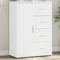 vidaXL - Dressoir - 60x31x84 - cm - bewerkt - hout - wit