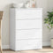 vidaXL - Dressoir - 60x31x84 - cm - bewerkt - hout - wit