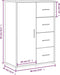 vidaXL - Dressoir - 60x31x84 - cm - bewerkt - hout - wit