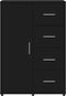 vidaXL - Dressoir - 60x31x84 - cm - bewerkt - hout - zwart