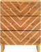 vidaXL - Dressoir - 60x33,5x75 - cm - massief - mangohout - bruin - en - zwart