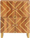 vidaXL - Dressoir - 60x33,5x75 - cm - massief - mangohout - bruin - en - zwart