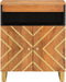 vidaXL - Dressoir - 60x33,5x75 - cm - massief - mangohout - bruin - en - zwart