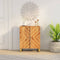 vidaXL - Dressoir - 60x33,5x75 - cm - massief - mangohout - bruin - en - zwart