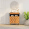 vidaXL - Dressoir - 60x33,5x75 - cm - massief - mangohout - bruin - en - zwart