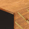 vidaXL - Dressoir - 60x33,5x75 - cm - massief - mangohout - bruin - en - zwart