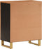vidaXL - Dressoir - 60x33,5x75 - cm - massief - mangohout - bruin - en - zwart