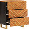 vidaXL - Dressoir - 60x33,5x75 - cm - massief - mangohout - bruin - en - zwart