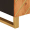 vidaXL - Dressoir - 60x33,5x75 - cm - massief - mangohout - bruin - en - zwart