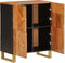 vidaXL - Dressoir - 60x33,5x75 - cm - massief - mangohout - bruin - en - zwart