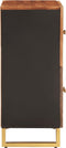 vidaXL - Dressoir - 60x33,5x75 - cm - massief - mangohout - bruin - en - zwart