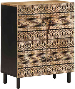 vidaXL - Dressoir - 60x33,5x75 - cm - massief - ruw - mangohout