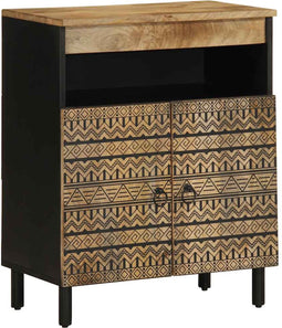 vidaXL - Dressoir - 60x33,5x75 - cm - massief - ruw - mangohout