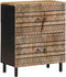 vidaXL - Dressoir - 60x33,5x75 - cm - massief - ruw - mangohout