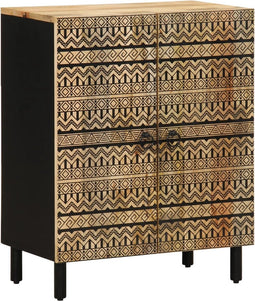 vidaXL - Dressoir - 60x33,5x75 - cm - massief - ruw - mangohout