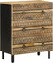 vidaXL - Dressoir - 60x33,5x75 - cm - massief - ruw - mangohout