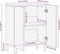 vidaXL - Dressoir - 60x33,5x75 - cm - massief - ruw - mangohout