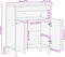 vidaXL - Dressoir - 60x33x75 - cm - bewerkt - hout - zwart