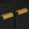 vidaXL - Dressoir - 60x33x75 - cm - bewerkt - hout - zwart