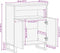 vidaXL - Dressoir - 60x34x75 - cm - massief - acaciahout