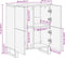 vidaXL - Dressoir - 60x34x75 - cm - massief - acaciahout