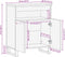 vidaXL - Dressoir - 60x34x75 - cm - massief - acaciahout