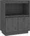vidaXL - Dressoir - 60x34x75 - cm - massief - grenenhout - grijs
