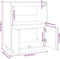 vidaXL - Dressoir - 60x34x75 - cm - massief - grenenhout - grijs