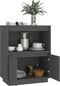 vidaXL - Dressoir - 60x34x75 - cm - massief - grenenhout - grijs