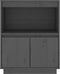 vidaXL - Dressoir - 60x34x75 - cm - massief - grenenhout - grijs