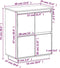 vidaXL - Dressoir - 60x34x75 - cm - massief - grenenhout - honingbruin