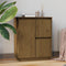 vidaXL - Dressoir - 60x34x75 - cm - massief - grenenhout - honingbruin