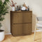 vidaXL - Dressoir - 60x34x75 - cm - massief - grenenhout - honingbruin