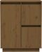 vidaXL - Dressoir - 60x34x75 - cm - massief - grenenhout - honingbruin