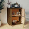 vidaXL - Dressoir - 60x34x75 - cm - massief - grenenhout - honingbruin