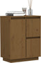 vidaXL - Dressoir - 60x34x75 - cm - massief - grenenhout - honingbruin