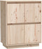 vidaXL - Dressoir - 60x34x75 - cm - massief - grenenhout